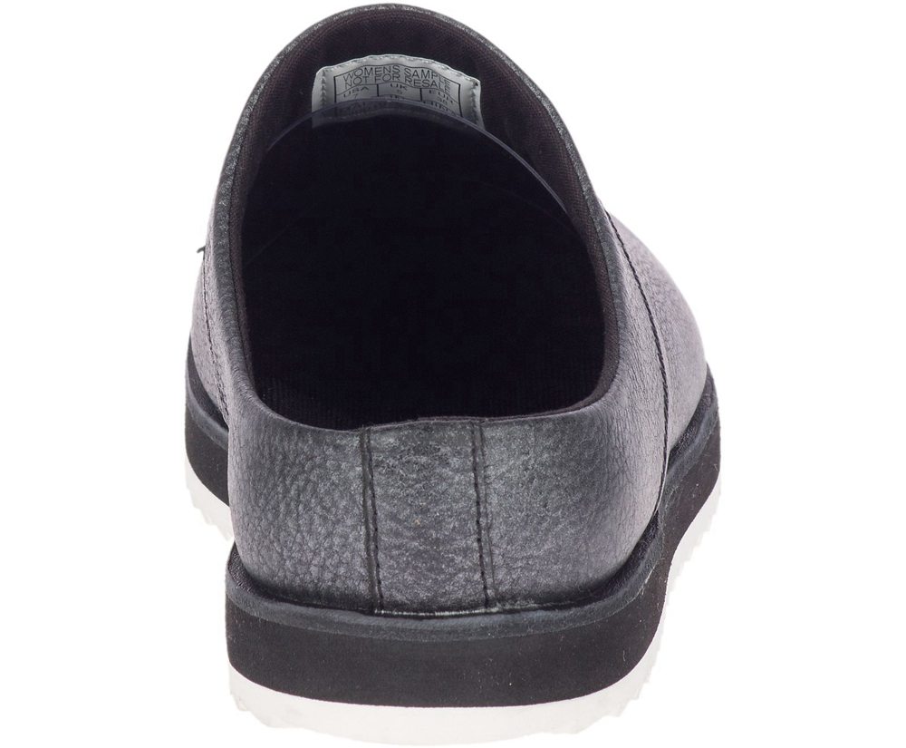Merrell Slip Ons Black - Juno Clog Leather - Womens 94HETKSZU